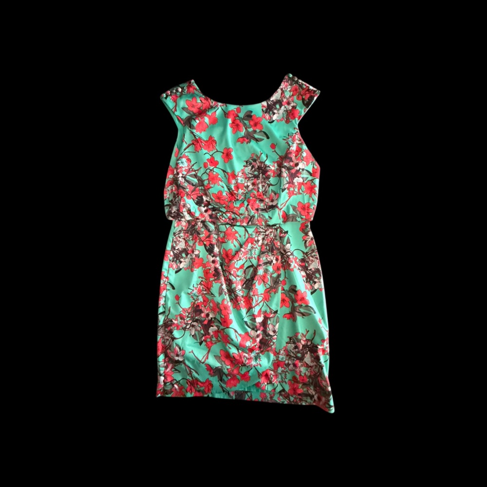 Jessica Simpson cherry blossom print satin minidress